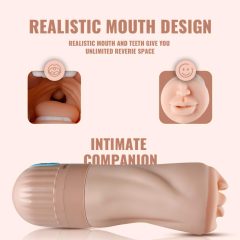   Lonely - Rechargeable Suction, Vibrating Mouth Masturbator (Natural)