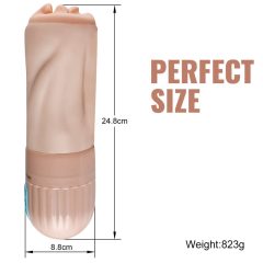   Lonely - cordless suction vibrating mouth masturbator (natural)