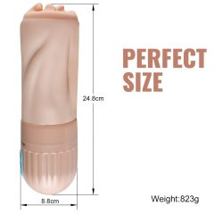   Lonely - Rechargeable Suction, Vibrating Mouth Masturbator (Natural)