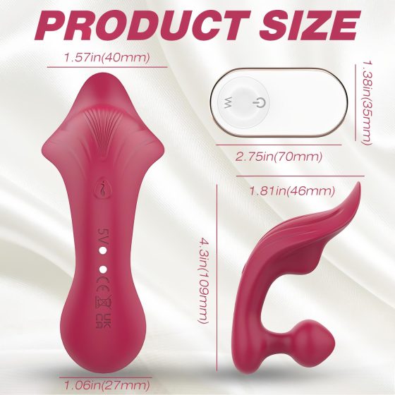 Sex HD Chomper - clitoral and anal vibrator (red)