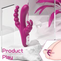   Sex HD Joker - Rechargeable, Waterproof Triple-Arm Vibrator (Purple)