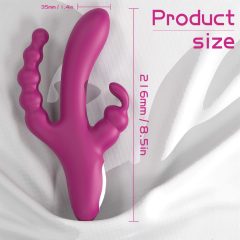   Sex HD Joker - Rechargeable, Waterproof Triple-Arm Vibrator (Purple)