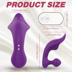   Sex HD Chomper - battery operated, waterproof clitoral and anal vibrator (purple)