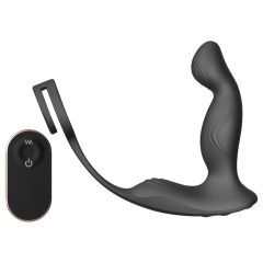   Sex HD Virgil - Prostate Vibrator with Penis and Testicle Ring (Black)