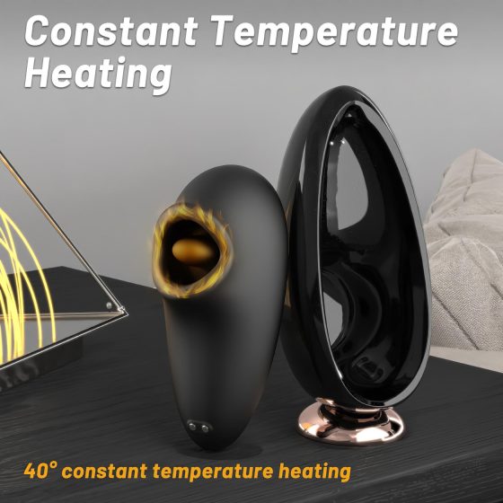 Sex HD Mirror - Warming Licking Vibrator (Black)