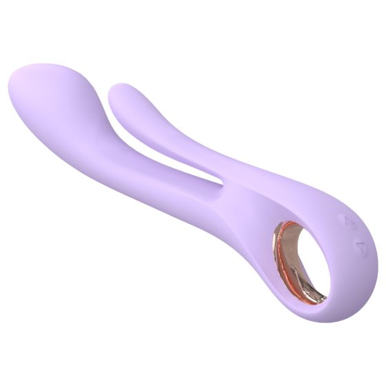 Kaethe Vibrator with Clitoral Arm - Purple Sensation