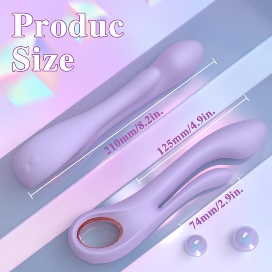 Kaethe Vibrator with Clitoral Arm - Purple Sensation