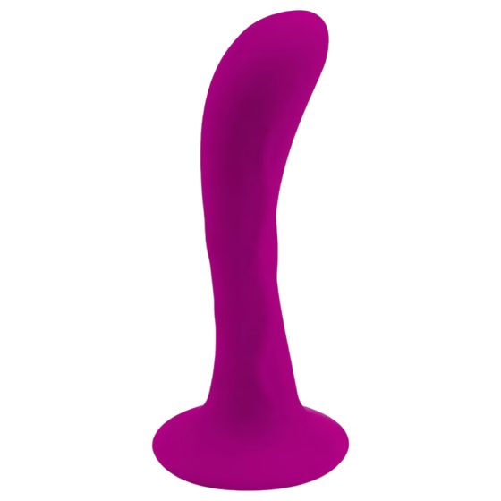 Pretty Love Anal Plug - Suction Cup, Curved Anal Dildo (Pink)