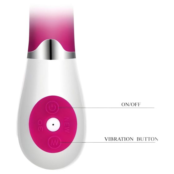 Pretty Love Daniel - Waterproof G-Spot Vibrator (Pink-White)