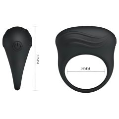   Pretty Love Bertram - Waterproof, Vibrating Cock Ring (Black)