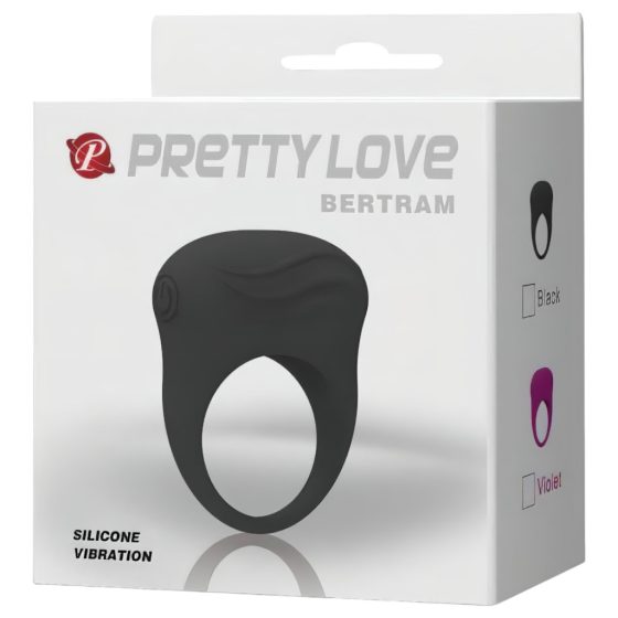 Pretty Love Bertram - Waterproof, Vibrating Cock Ring (Black)