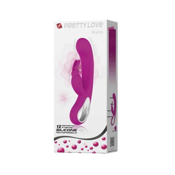 Pretty Love Webb - Rechargeable, Waterproof Vibrator with Clitoral Stimulator (Pink)