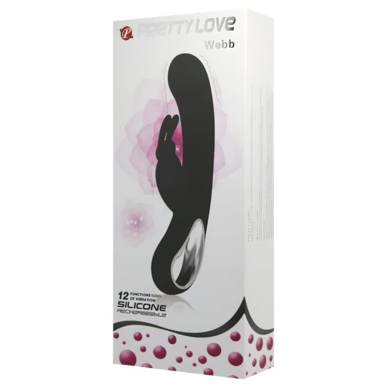 Pretty Love Webb - Rechargeable, Waterproof, Clitoral Vibrator (Black)