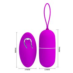 Pretty Love Arvin - Radio Controlled Vibrating Egg (Pink)