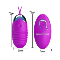   Pretty Love Jessica - Rechargeable Remote Control Vibrating Egg (Purple)