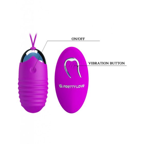 Pretty Love Jessica - Rechargeable Remote Control Vibrating Egg (Purple)