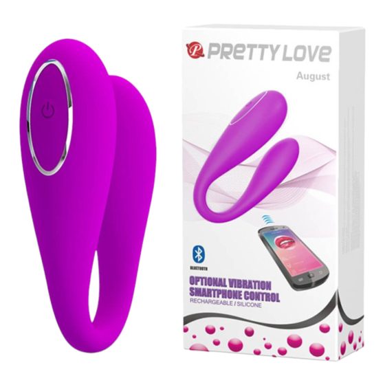 Pretty Love August - Rechargeable, Smart G-spot and Clitoral Vibrator (Pink)