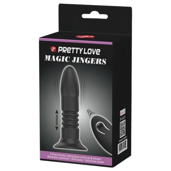 Pretty Love Magic Jinger - Thrusting Anal Vibrator (Black)