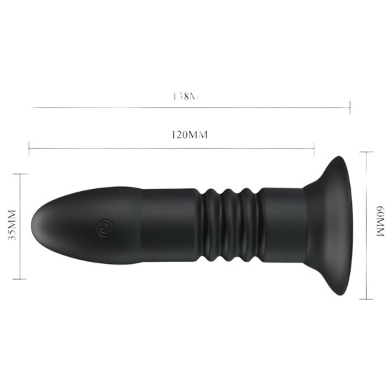 Pretty Love Magic Jinger - Thrusting Anal Vibrator (Black)