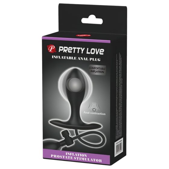 Pretty Love - Inflatable Anal Expander with Inner Ball (Black)