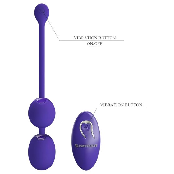 Pretty Love Willie Youth - Radio-Controlled Kegel Balls (Purple)