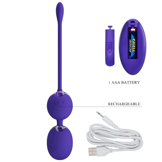 Pretty Love Willie Youth - Radio-Controlled Kegel Balls (Purple)