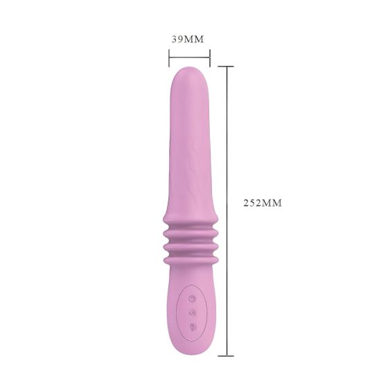 Pretty Love Susie - Rechargeable, Waterproof Thrusting Vibrator (Pink)