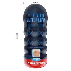   Pretty Love Vacuum Cup - Realistic Butt Masturbator (Natural)