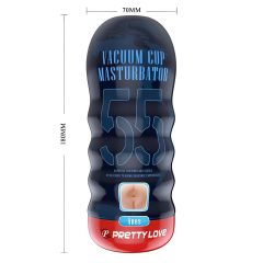   Pretty Love Vacuum Cup - Realistic Butt Masturbator (Natural)