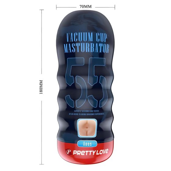 Pretty Love Vacuum Cup - Realistic Butt Masturbator (Natural)