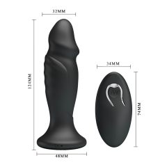   MR. PLAY - Rechargeable Radio-Controlled Anal Vibrator (Black)