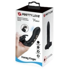 Pretty Love Vance - clitoral finger vibrator (black)