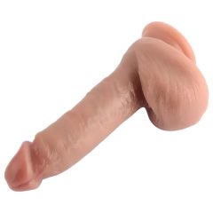   Dual Density - Realistic Dildo with Suction Cup and Testicles - 7 inches (Natural)