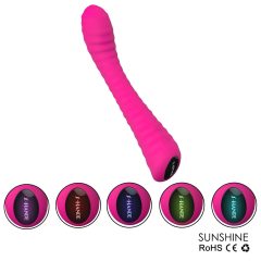 Sunshine HD - Rechargeable Ribbed G-Spot Vibrator (Pink)