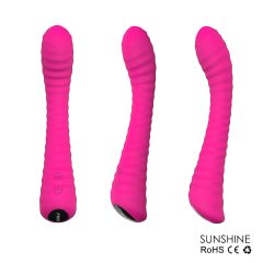 Sunshine HD - Rechargeable Ribbed G-Spot Vibrator (Pink)