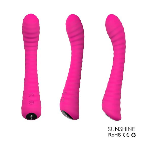 Sunshine HD - Rechargeable Ribbed G-Spot Vibrator (Pink)