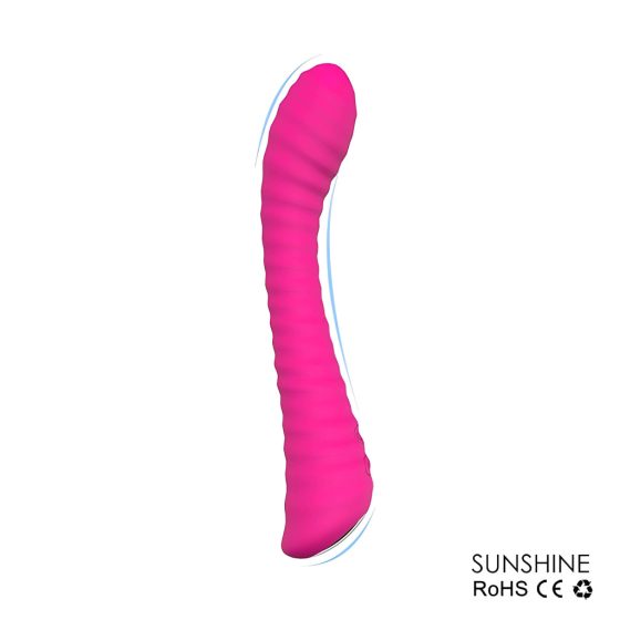 Sunshine HD - Rechargeable Ribbed G-Spot Vibrator (Pink)