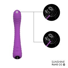   Sex HD Sunshine - Rechargeable, grooved G-spot vibrator (purple)
