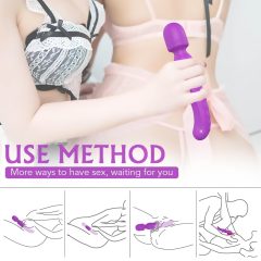   HD Iris - Rechargeable Dual Motor Warming Massage Vibrator (Purple)