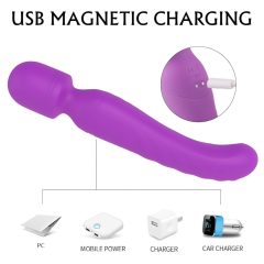   HD Iris - Rechargeable Dual Motor Warming Massage Vibrator (Purple)