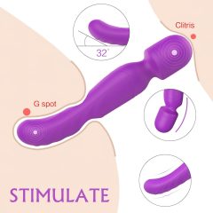   HD Iris - Rechargeable Dual Motor Warming Massage Vibrator (Purple)