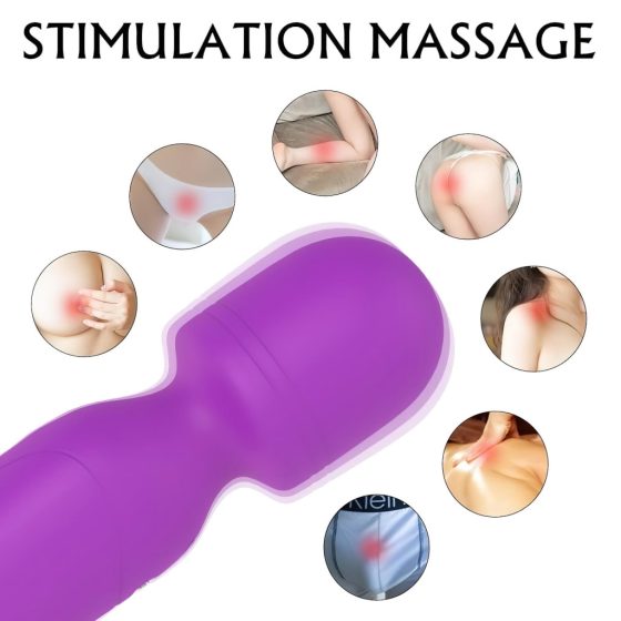 HD Iris - Rechargeable Dual Motor Warming Massage Vibrator (Purple)