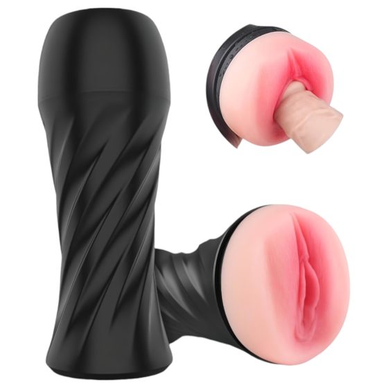 Marcus Realistic Pocket Pussy (Black-Natural)