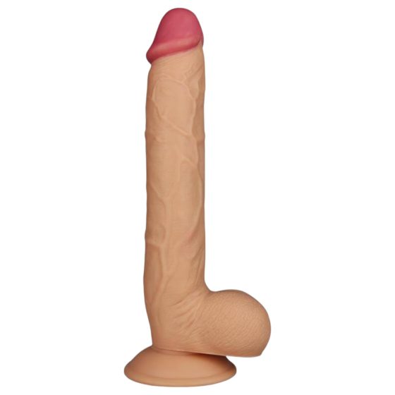 LoveToy King-Sized - Suction Cup Realistic Dildo with Balls - 25cm (Natural)