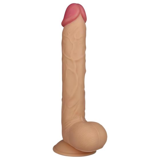 LoveToy King-Sized - Suction Cup Realistic Dildo with Balls - 25cm (Natural)