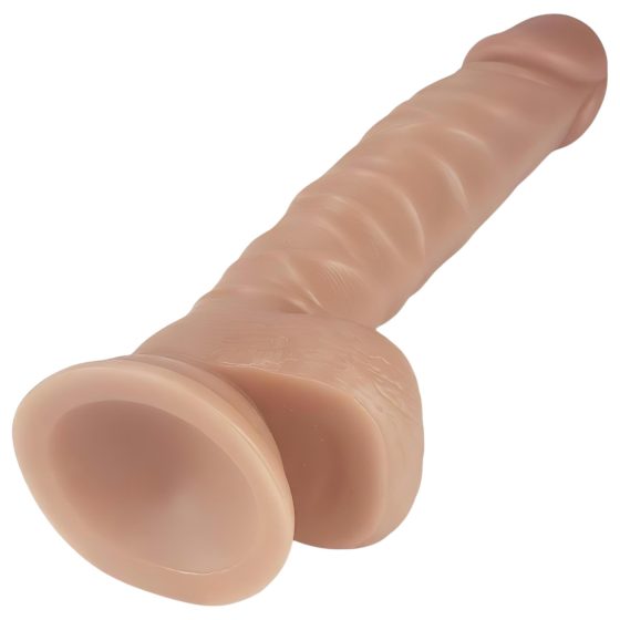 Lovetoy Real Extreme - Suction Cup Dildo with Balls - 21cm (Natural)