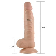   Lovetoy Real Extreme - Suction Cup Dildo with Balls - 21cm (Natural)