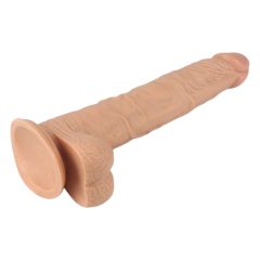   Lovetoy Real Extreme - suction cup dildo with testicles - 24cm (natural)