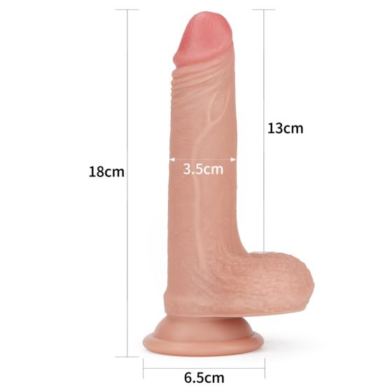 Lovetoy Nature Cock - Dual Layer Realistic Dildo - 18cm (Natural)