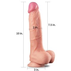   Lovetoy Nature Cock - Dual-Layer Realistic Dildo - 25cm (Natural)